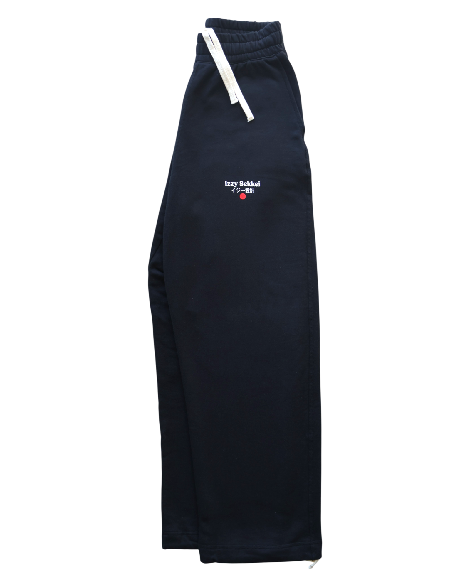 IZZY SEKKEI  LOGO SWEATPANTS - BLACK