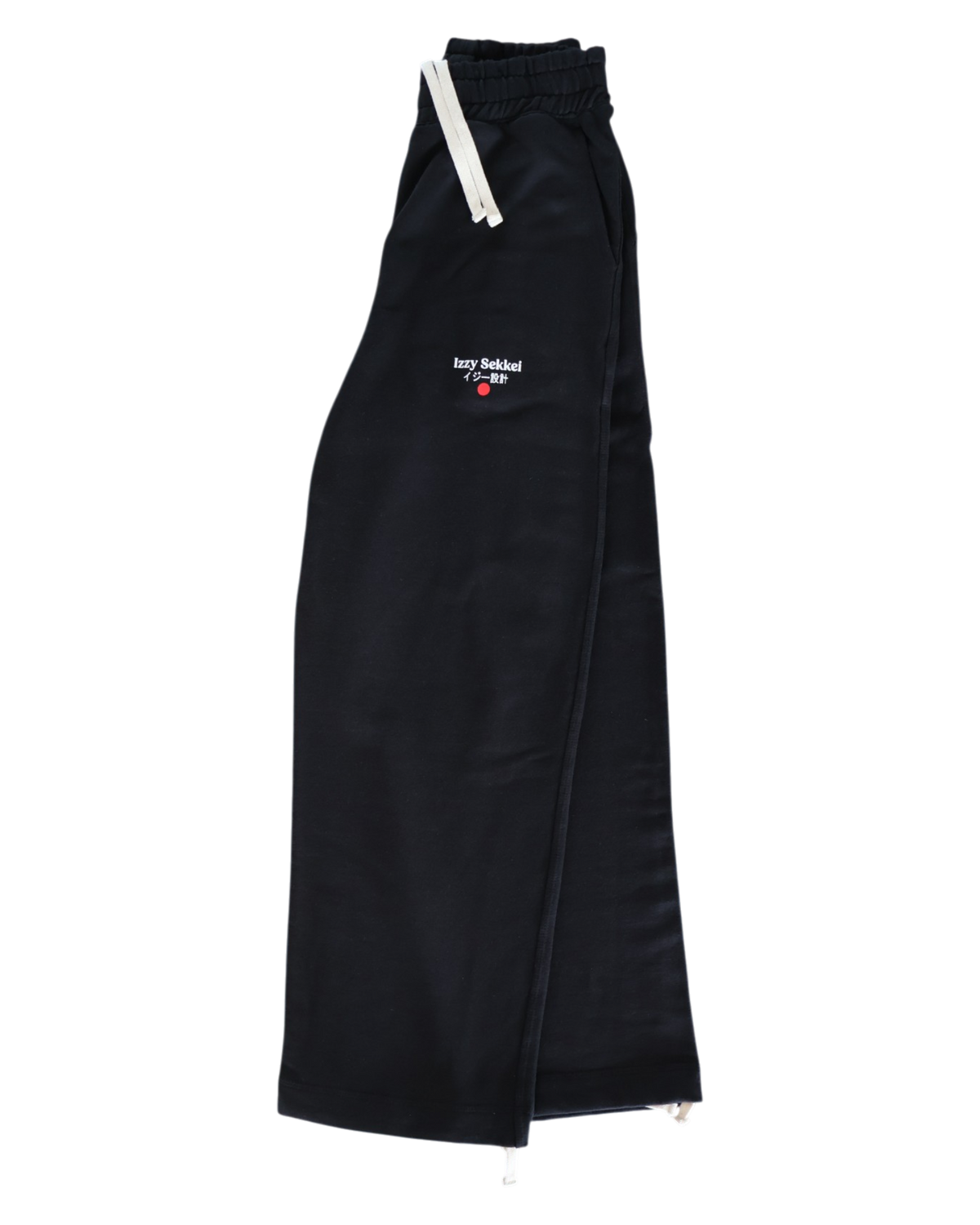 IZZY SEKKEI  LOGO SWEATPANTS - BLACK