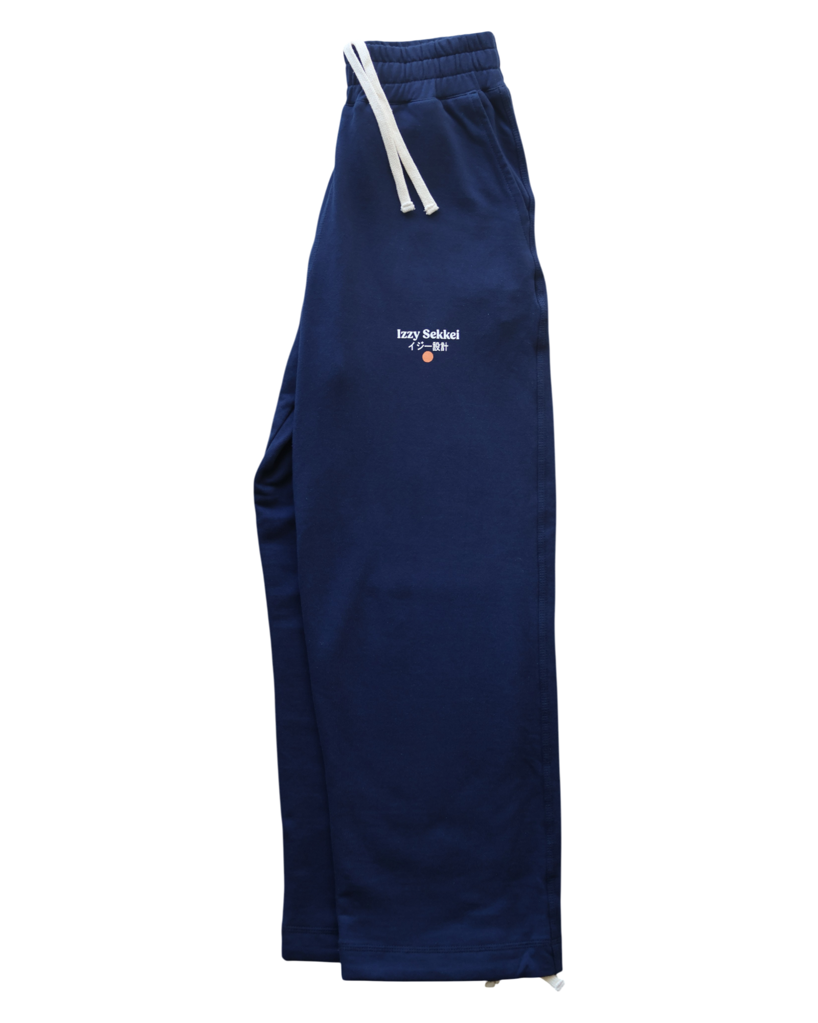 IZZY SEKKEI  LOGO SWEATPANTS -  NAVY