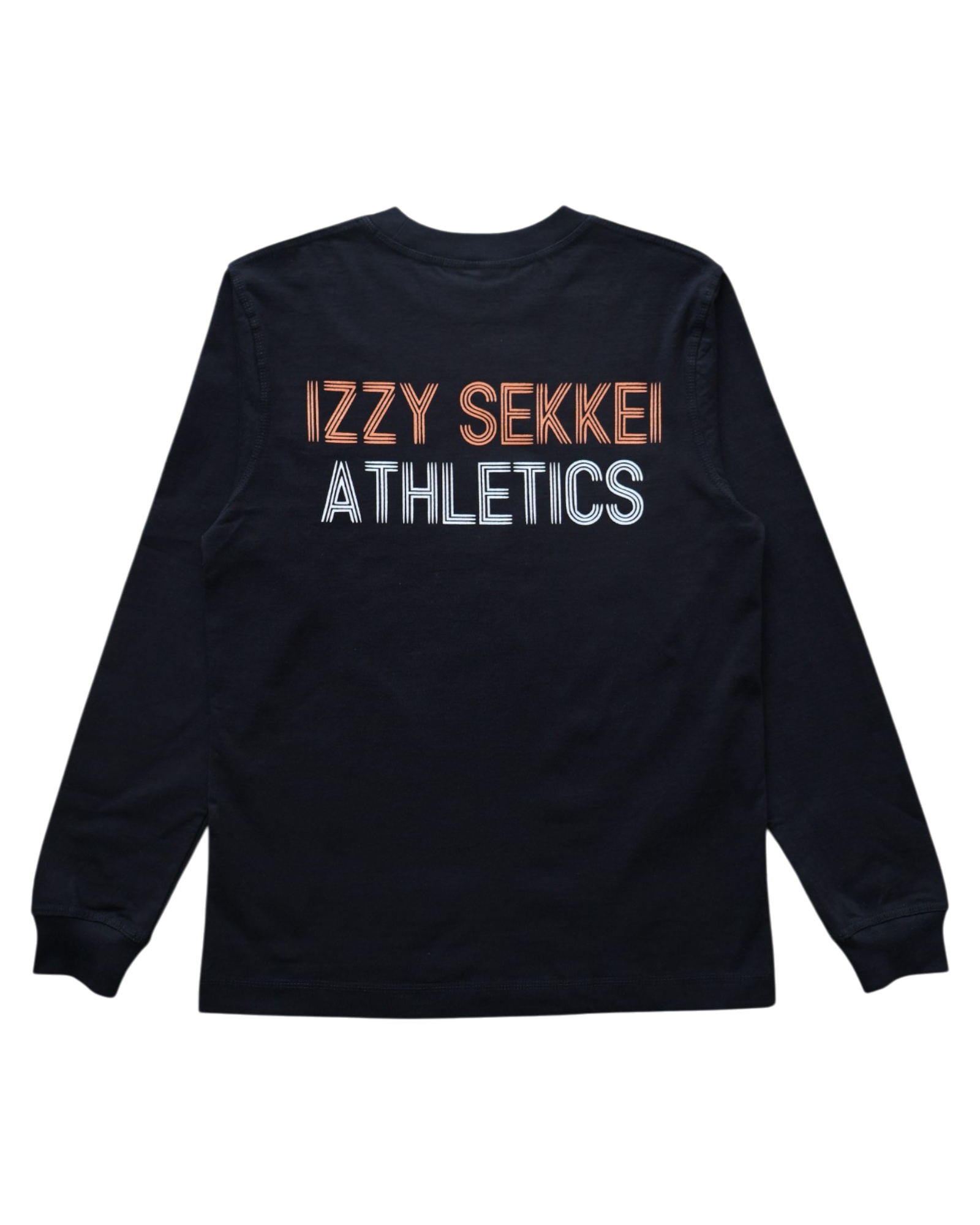 IZZY SEKKEI ATHLETICS LONG SLEEVE T-SHIRT - BLACK