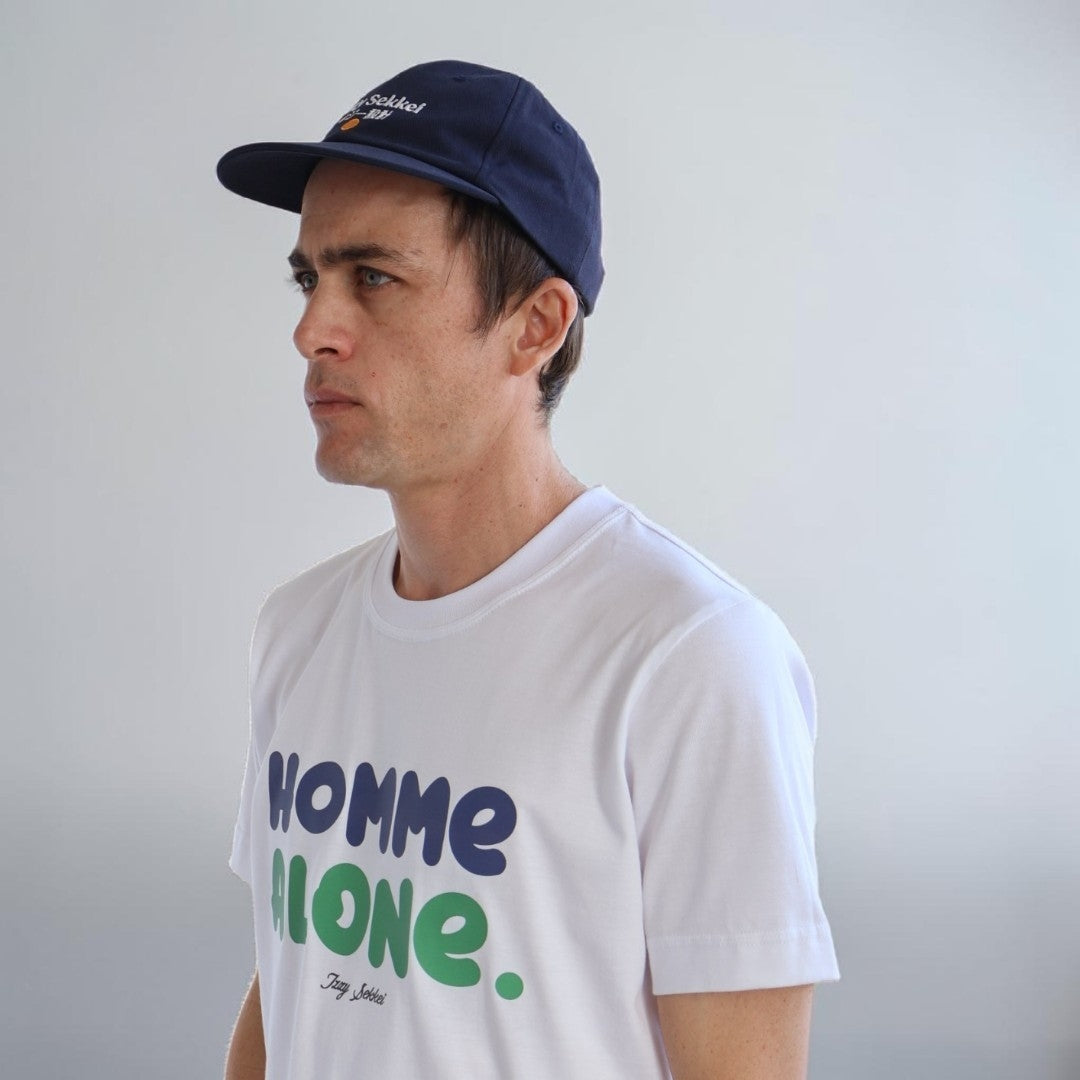 IZZY SEKKEI SHORT PEAK BASEBALL CAP - NAVY